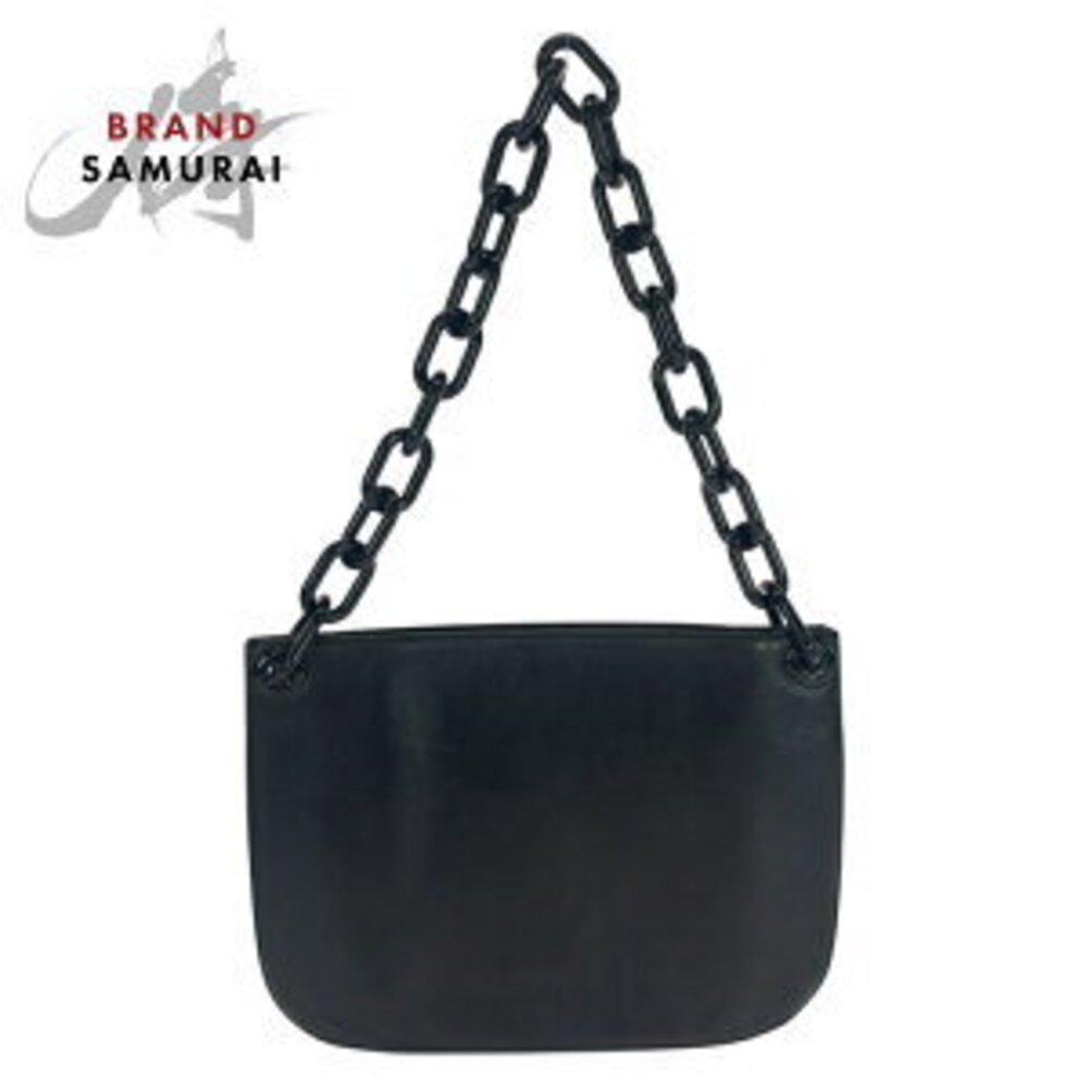 Prada Leather Plachain Shoulder Bag Black - Picture 2 of 10